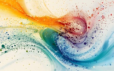 Poster - A vibrant swirl of colors creates a dynamic and energetic abstract design