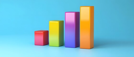 Poster - Colorful bar graph representing growth over time.