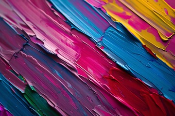 Aufkleber - Vibrant oil painting texture with bold brush strokes in abstract background