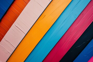 Poster - Colorful diagonal stripes with a textured brushstroke pattern on a background