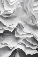Poster - Gorgeous abstract background featuring wavy pleats and folds in white satin fabric