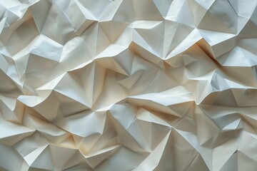 Fototapete - Crumpled paper creating a textured effect with highlights and shadows