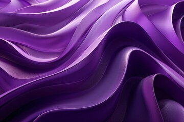 Fototapete - Flowing and bending, a metallic shape in purple