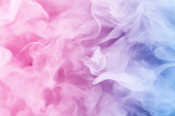 Poster - Colorful smoke swirling in pink and blue hues creating a vibrant abstract background
