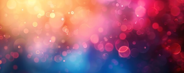 Fototapete - Vibrant bokeh lights shimmer and shine against a dark backdrop