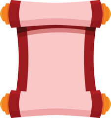 Poster - Pink scroll unfurling, revealing a blank space perfect for showcasing text, artwork, or designs