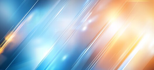 Poster - A vibrant abstract background featuring dynamic blue and orange light streaks, creating an energetic and modern visual effect. Ideal for technology and creative themes.