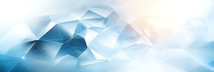 Poster - Abstract blue geometric shapes create a modern and dynamic background. Ideal for presentations, designs, and digital projects that require a touch of sophistication.