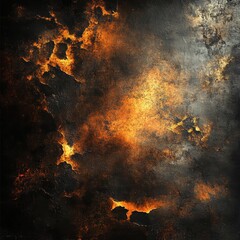 Wall Mural - Black and orange background with a fire in the middle
