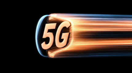 Poster - Blazing fast 5G technology symbolizing rapid data transfer and connectivity