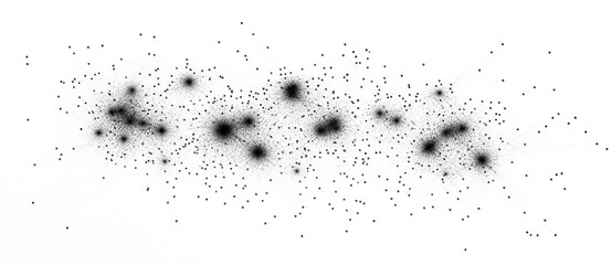 Poster - A series of p dots are interconnected by flowing arcuate lines against a pure white backdrop, forming an engaging abstract pattern. This design showcases a harmonious blend of shapes
