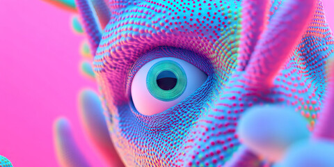 Poster - close-up of a textured creature's eye and skin