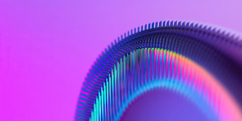Aufkleber - curved iridescent structure with vertical elements