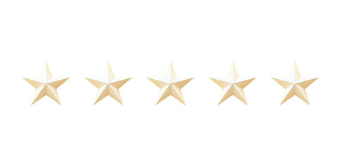 Wall Mural - 5 golden star on a black background
