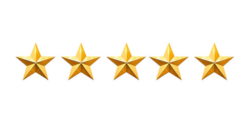 Wall Mural - a golden 5 star on a transparent background