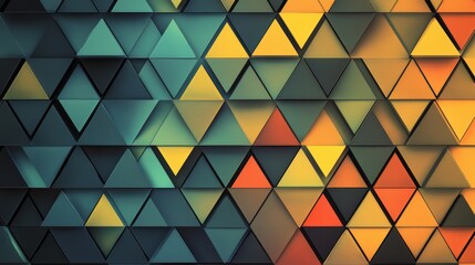 Poster - Vector modern flyer, template brochure design with with repeating striped triangles background