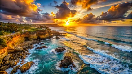 San Juan Sunrise: Rugged Pacific Coast Beauty, Puerto Rico