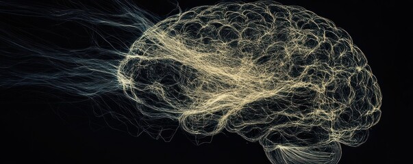 Poster - Complex neural network: abstract visualization of brain activity