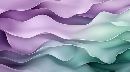 Poster - A smooth, flowing abstract background with gentle waves of pastel colors, creating a serene and calming visual effect.