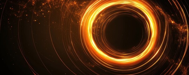Poster - Glowing abstract vortex of golden light with dynamic swirling patterns