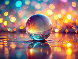 Poster - Smooth Light 3D Abstract Double Exposure Stock Photo:  Ethereal Glow & Geometric Forms
