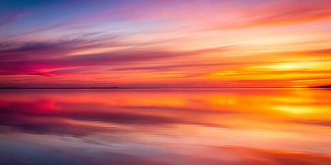 Poster - Soft Gradient Background: Abstract Red Orange Pink Minimalist Texture