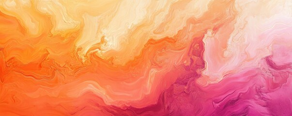 Poster - Abstract swirling warm tones in vibrant orange and pink hues