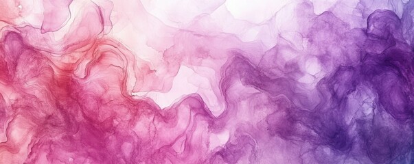 Poster - Ethereal watercolor swirls in pink and purple tones creating a dreamy abstract pattern