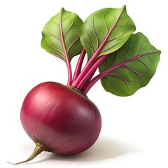 Wall Mural - 3d render beet vegetable, white background.