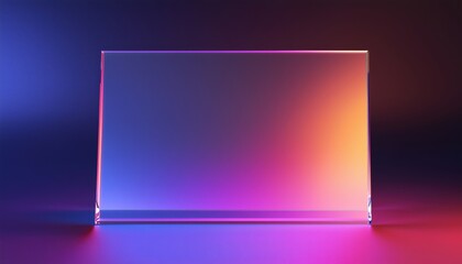 Poster - Computer Digital Rendering Of Transparent Glass With Gradient Effect. High-Quality Digital Image Showcasing The Transparency And Gradient Of The Glass Material.
