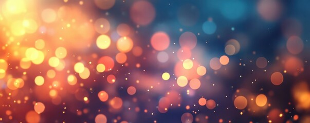 Poster - Vibrant bokeh background with colorful light orbs in soft focus