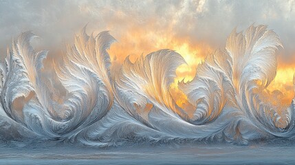 Poster - Vast ocean waves combine with a stunning sunset over the horizon creating a breathtaking natural display. Generative AI