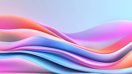 Fototapete - Abstract colorful wavy background with smooth gradients.