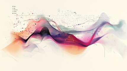 Poster - A dynamic line graph showing market trends with vibrant colors and data annotations, set against a sleek, modern background.