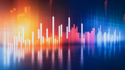 Poster - abstract financial data visualization