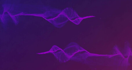 Poster - purple strands image over dark gradient background