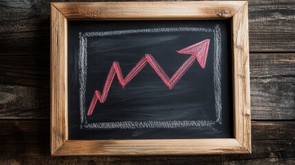 Poster - A chalkboard with an upward arrow drawn, symbolizing positive advice and progress.