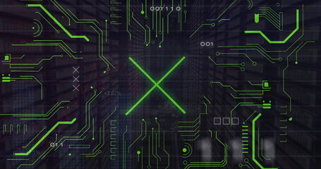 Poster - image of computing data processing over computer servers