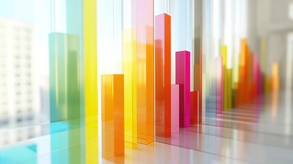 Poster - A visually appealing infographic featuring bar charts representing different sectors of a business, set against a clean white background, designed for effective communication of financial data.