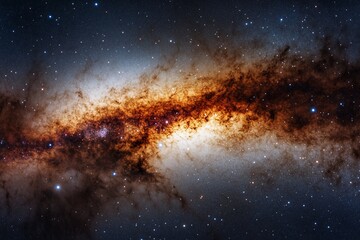 Wall Mural - stunning cosmic view of a spiral galaxy with bright stars and nebulae.