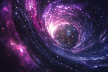 Wall Mural - purple and blue cosmic swirl with bright center.