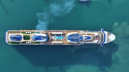 Wall Mural - cruise ship, cruise liners beautiful white cruise ship above luxury cruise in the ocean sea concept 