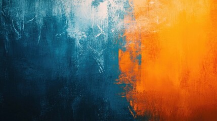 Aufkleber - Elegant abstract background with blue and orange color gradient texture suitable for design use and Copy Space for text placement.