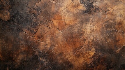 Poster - Textured wall surface with cracks in earthy tones of brown and gray suitable for backgrounds and abstract designs Copy Space
