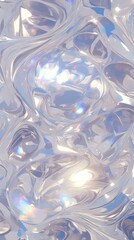 Poster - Abstract iridescent swirls of light and color