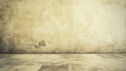 Poster - Textured vintage wall with concrete floor offering Copy Space for text placement