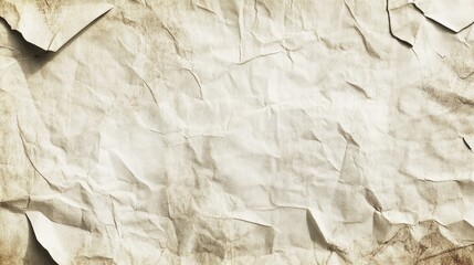 Poster - Crumpled aged paper texture with creases and stains suitable for background or overlay use Copy Space
