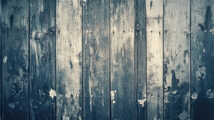 Poster - Wooden wall texture with weathered paint and visible imperfections Copy Space