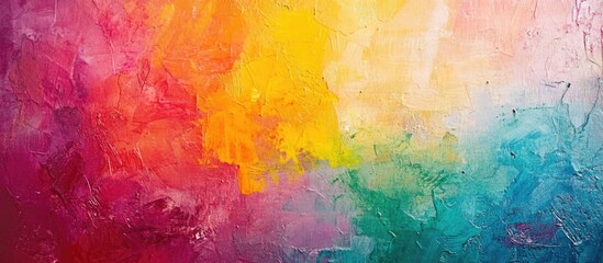 Poster - Colorful abstract texture with vibrant hues of yellow, red, and blue blending seamlessly for artistic backgrounds Copy Space