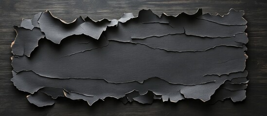 Poster - Textured black surface with peeling layers of paint and visible cracks suitable for backgrounds or designs with Copy Space.
